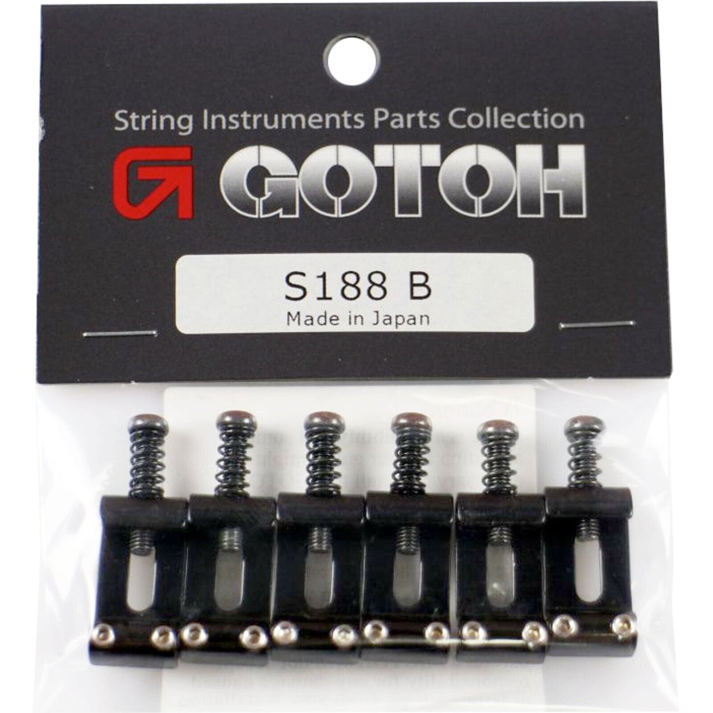 NEW Gotoh S188 Vintage Tremolo Bridge Saddles Set for Strat / Tele - BLACK
