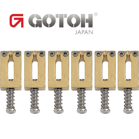 NEW Gotoh S199 Set of 6 Steel Tremolo/Bridge Saddles 10.8mm Width - GOLD