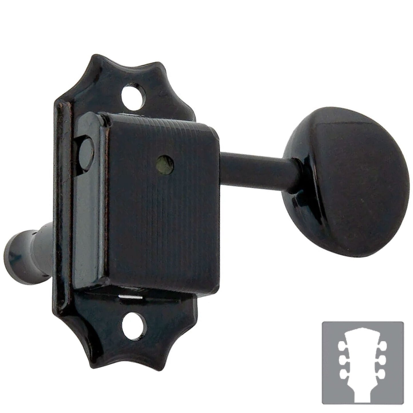 NEW Gotoh SD90-05M Tuners Tuning Vintage Keys Set L3+R3 OVAL Button 3x3 - BLACK