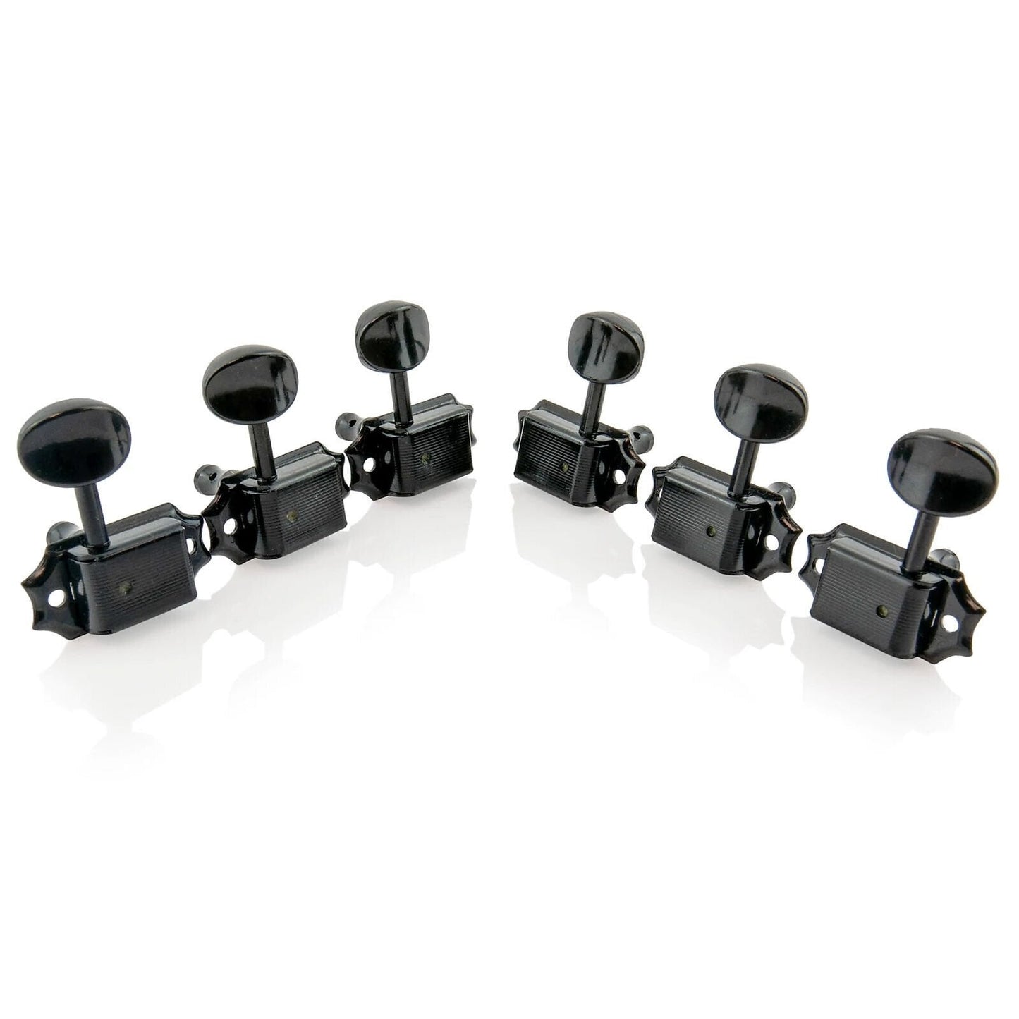 NEW Gotoh SD90-05M Tuners Tuning Vintage Keys Set L3+R3 OVAL Button 3x3 - BLACK