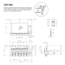 Carregar imagem no visualizador da galeria, NEW Gotoh 510T-BS2 Non-locking Tremolo Bridge w/ 37mm BLOCK SHORT - CHROME