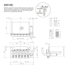 Carregar imagem no visualizador da galeria, NEW Gotoh 510T-FE1 Non-locking 2 Point Tremolo Bridge w/ Hardware - CHROME