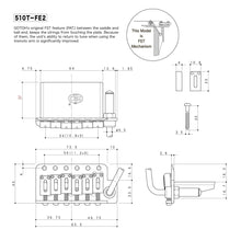 Load image into Gallery viewer, NEW Gotoh 510T-FE2 Non-locking Tremolo Bridge Steel Saddles 37mm Block - CHROME