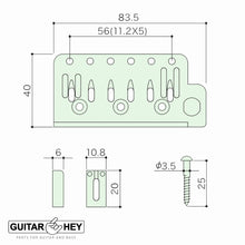 Load image into Gallery viewer, NEW Gotoh 510T-FE2 Non-locking 6 Point Tremolo Bridge Steel Saddles - BLACK