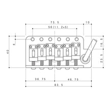 Load image into Gallery viewer, NEW Gotoh 510T-SF2 Non-locking Tremolo Bridge Steel Saddles w/ Screws - CHROME