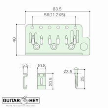 Load image into Gallery viewer, NEW Gotoh 510T-SF2 Non-locking 6 Point Tremolo Bridge SHORT 37mm Block - BLACK