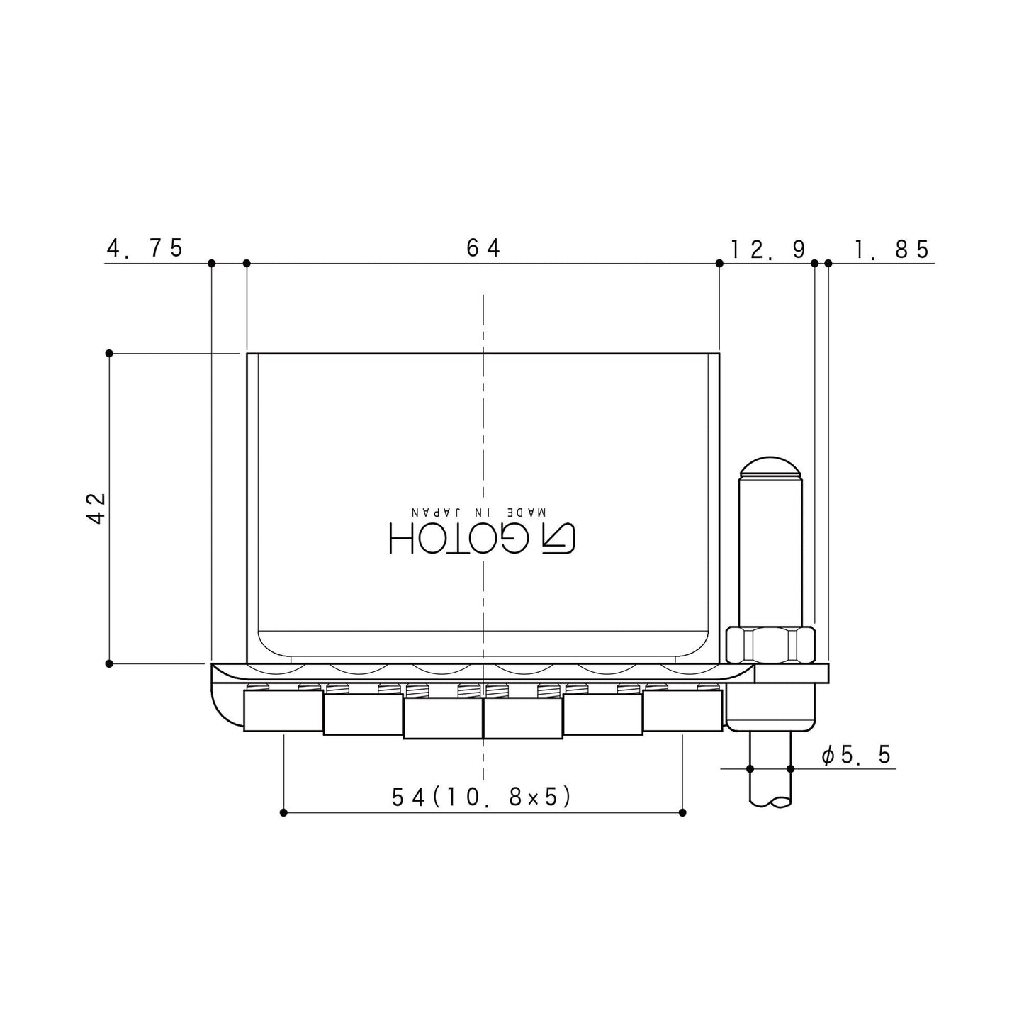 NEW Gotoh 510TS-SF2 Non-locking Tremolo Steel Saddles Bridge w/ Screws - CHROME
