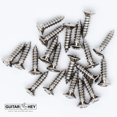 (20) Pickguard Plate/Cover Screws for Fender Phillips Head, #4 x 1/2