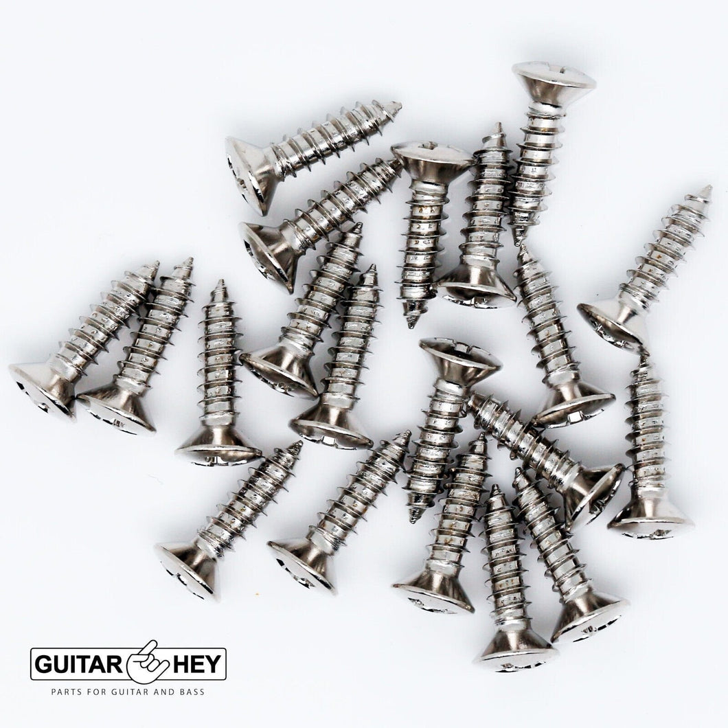 (20) Pickguard Plate/Cover Screws for Fender Phillips Head, #4 x 1/2