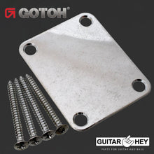 Load image into Gallery viewer, NEW Gotoh Factory Aged Chrome RELIC Neck Plate for Guitar/Bass w/ Screws