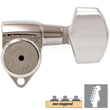 Load image into Gallery viewer, NEW Hipshot Grip-Lock Non-Staggered LOCKING TUNERS 6 In Line D07 - NICKEL