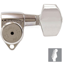 Load image into Gallery viewer, NEW Hipshot Grip-Lock STAGGERED Locking TUNERS 6 In Line D07 Open-Gear - NICKEL