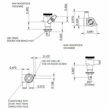 Load image into Gallery viewer, NEW Hipshot L3+R3 LOCKING Mini Tuners SET w/ KEYSTONE Buttons 3x3 - CHROME