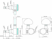 Load image into Gallery viewer, NEW Grover 502N LOCKING Tuners 3x3 for Modern Gibson Les Paul SG - NICKEL