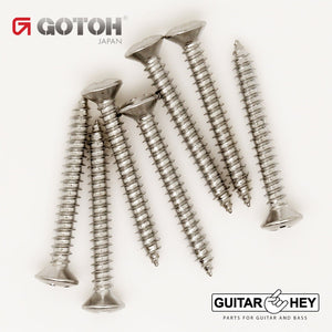 (7) Gotoh Mounting Screws for Guitar/Bass Bridge Phillips Head 1" Long - NICKEL