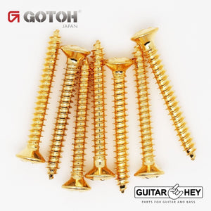 (7) Gotoh Mounting Screws for Guitar/Bass Bridge Phillips Head 1" Long - GOLD