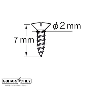 (12) Gotoh Premium Screws for Classical Acoustic Guitar Slot Head - BRASS UNPLATED