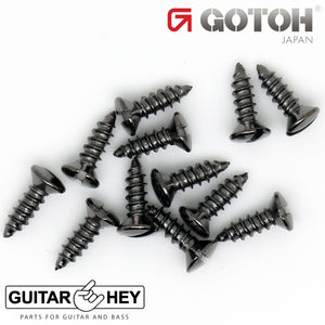 (12) Gotoh Premium Screws for Classical Acoustic Guitar Slot Head - COSMO BLACK