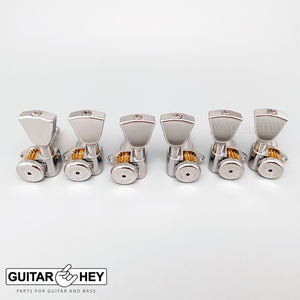 NEW Hipshot Grip-Lock Open-Gear TUNERS w/ Keystone Buttons Set 3x3 - NICKEL