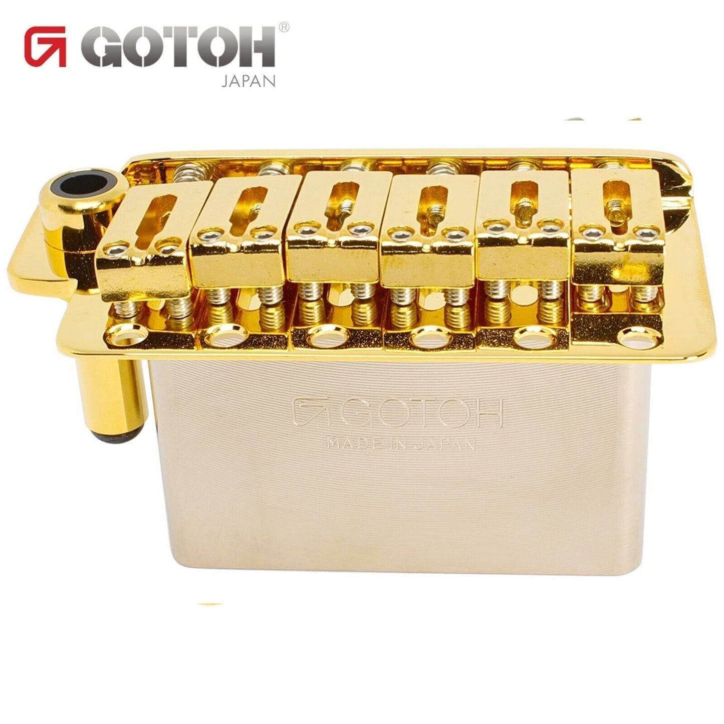 NEW Gotoh 510TS-FE2 Non-locking Tremolo Bridge Steel Saddles & Block - GOLD