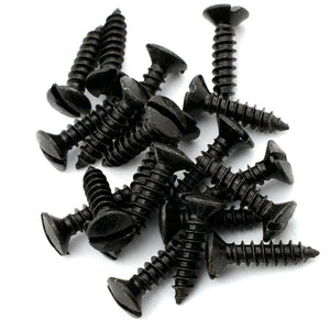 (20) Slot Head Pickguard Plate/Cover Screws Slotted for Fender Bass/Guitar BLACK