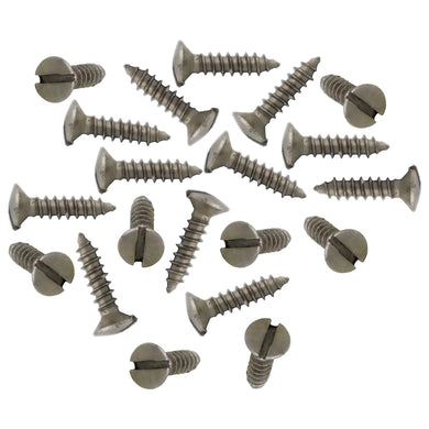 (20) Slot Head Pickguard Plate/Cover Screws Slotted for Fender Guitars, UNPLATED