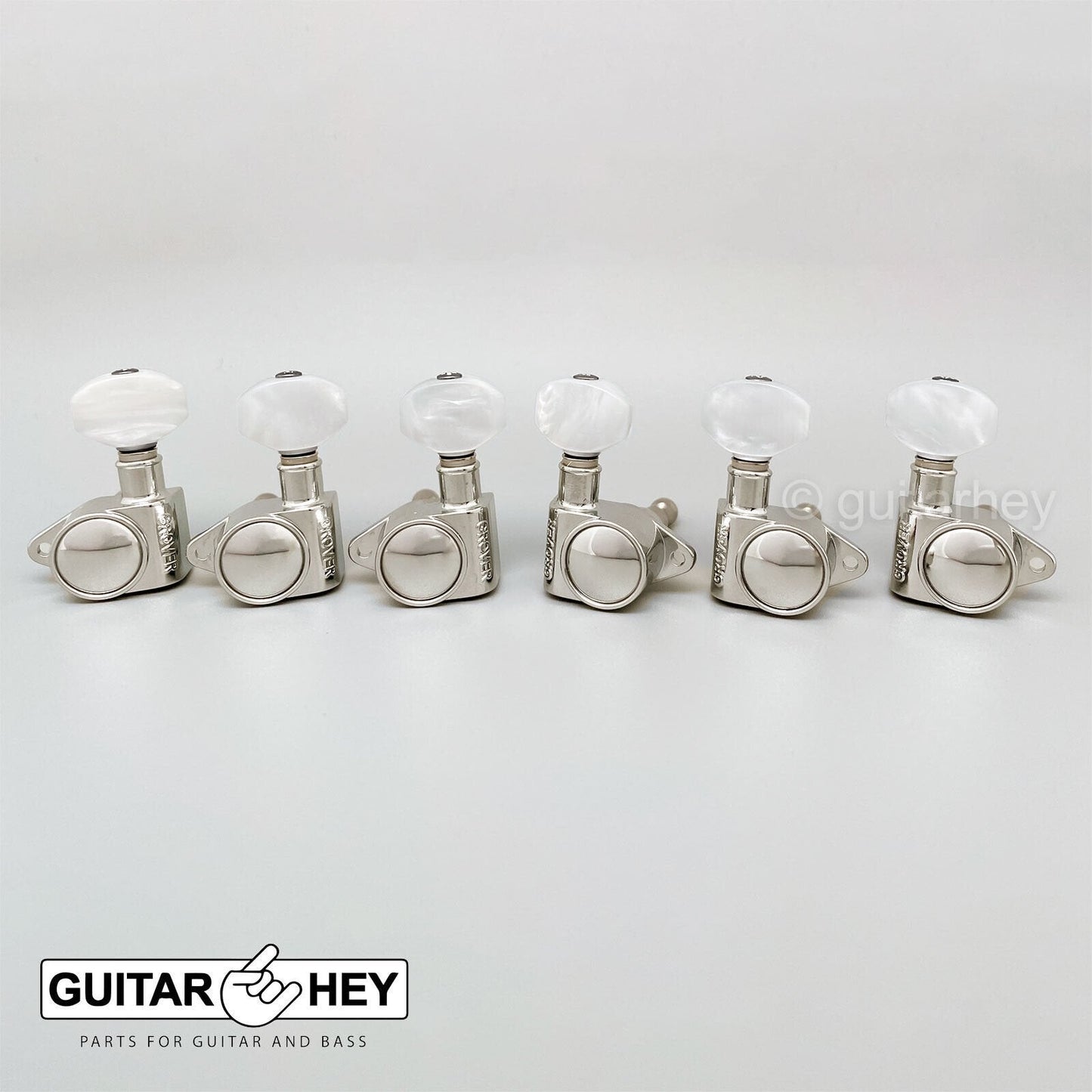 NEW Grover Rotomatic 3x3 Tuners w/ PEARLOID Keys Fits Gibson® 102 series, NICKEL