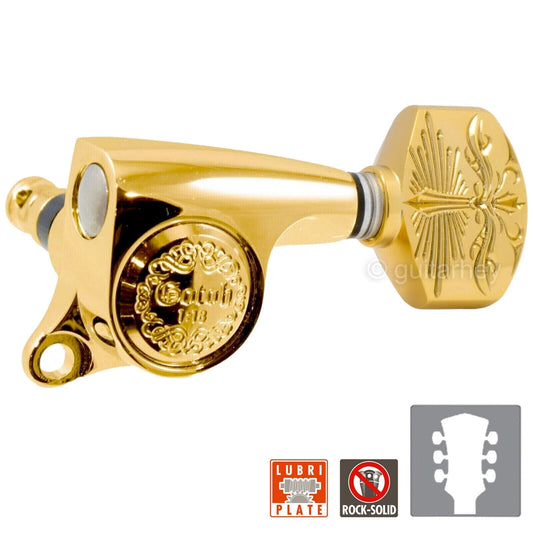 NEW Gotoh SGS510Z-A70LX Luxury Mode L3+R3 Set Mini Tuners 1:18 Ratio 3x3 - GOLD
