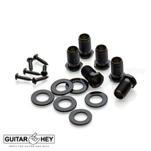 Load image into Gallery viewer, NEW Hipshot Classic Open-Gear Non-Staggered Tuners 6 in line KNURLED - BLACK