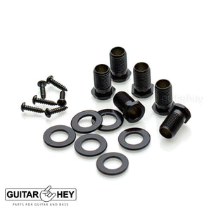 NEW Hipshot Classic Open-Gear Non-Staggered Tuners 6 in line KNURLED - BLACK