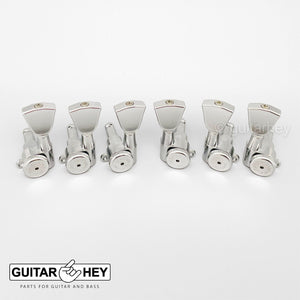 NEW Hipshot Vintage L3+R3 LOCKING Mini Tuners SET w/ KEYSTONE Buttons 3x3 NICKEL