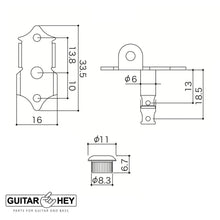 Load image into Gallery viewer, NEW Gotoh UK700-B5 Height Adjustable HAP Ukulele Tuning Keys Tuners - NICKEL