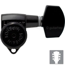 Carregar imagem no visualizador da galeria, NEW Hipshot Grip-Lock Open-Gear LOCKING Tuners w/ Small Buttons Set 3x3 - BLACK