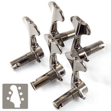 Carregar imagem no visualizador da galeria, NEW Gotoh GB707 5-Strings Bass TUNERS KEYS Set L2+R3 w/ Screws 2x3 - COSMO BLACK