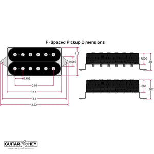 NEW DiMarzio DP244 Dominion Neck Guitar Humbucker F-Spaced - BLACK