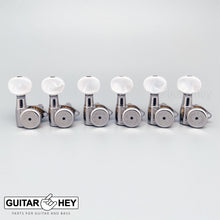 Load image into Gallery viewer, NEW Hipshot Grip-Lock Non-Staggered LOCKING TUNERS 6 In Line Oval Pearl - CHROME