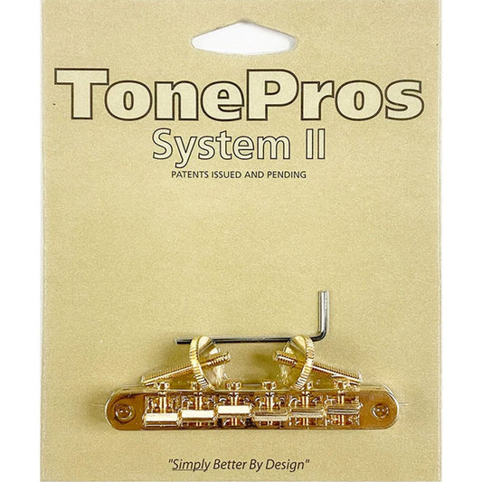 NEW TonePros AVR2-G Tuneomatic Bridge Locking for Gibson Les Paul ABR-1 - GOLD