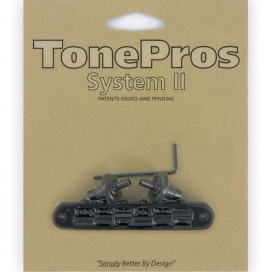 NEW TonePros TP6-B Standard Tuneomatic Nashville (small posts) Tone Pros - BLACK