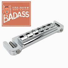 Load image into Gallery viewer, NEW Leo Quan® Badass Wraparound™ Guitar Bridge with METRIC Locking Studs CHROME