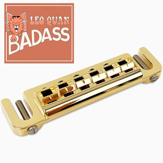 NEW Leo Quan® Badass Wraparound™ Guitar Bridge with METRIC Locking Studs - GOLD