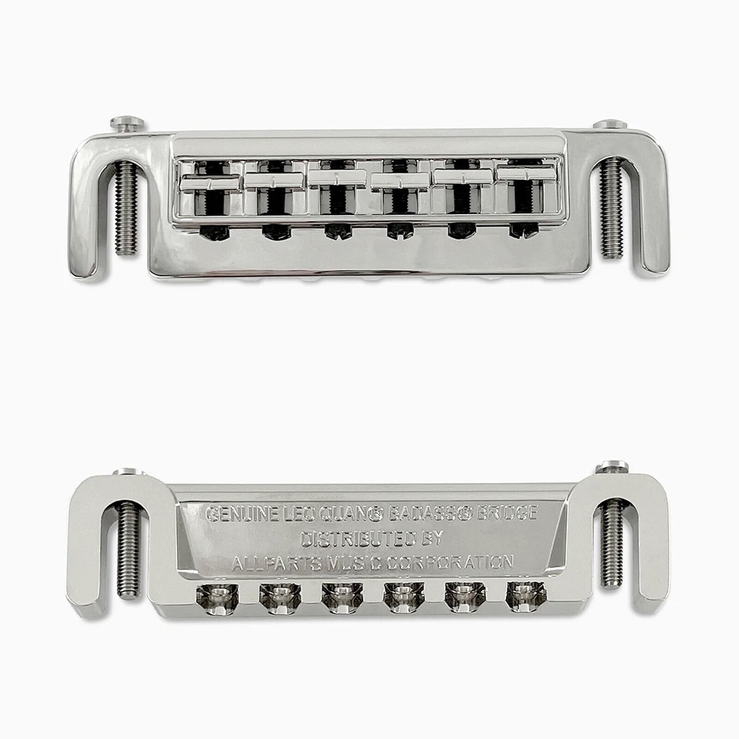 NEW Leo Quan® Badass Wraparound™ Guitar Bridge with METRIC Locking Studs, NICKEL