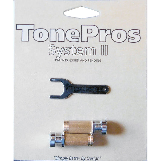 NEW TonePros SS1 Standard (US Thread) Small Cap Gibson Size Locking Stud, CHROME