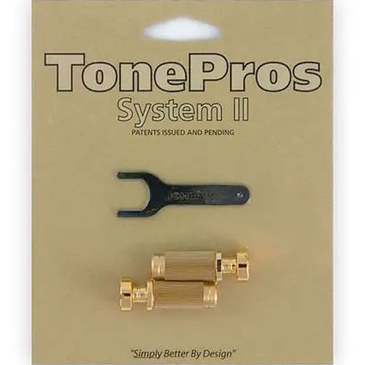 NEW TonePros SS1 Standard (US Thread) Small Cap (Gibson Size) Locking Stud, GOLD