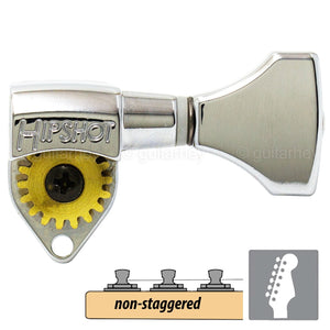 NEW Hipshot Classic 6 in Line Non-Staggered Open-Gear 18:1 Gear Ratio - NICKEL