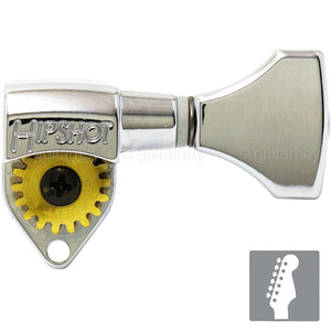 NEW Hipshot Classic 6 in Line STAGGERED Open-Gear 18:1 Gear Ratio - NICKEL