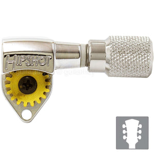 NEW Hipshot Classic Open-Gear Tuners 18:1 Gear Ratio KNURLED Buttons 3x3, NICKEL