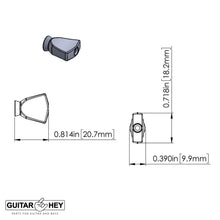 Load image into Gallery viewer, NEW Hipshot Classic Open-Gear Tuners 18:1 Gear Ratio TULIP Buttons 3x3, NICKEL