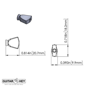 NEW Hipshot Classic Open-Gear Tuners 18:1 Gear Ratio TULIP Buttons 3x3, NICKEL