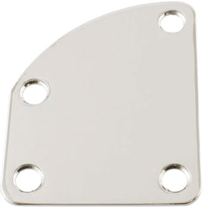 NEW 4-Hole Curved Neckplate For Guitar Or Bass - CHROME