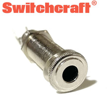 Carregar imagem no visualizador da galeria, NEW (1) Switchcraft Stereo Threaded Barrel Jack for Guitar/Bass - NICKEL